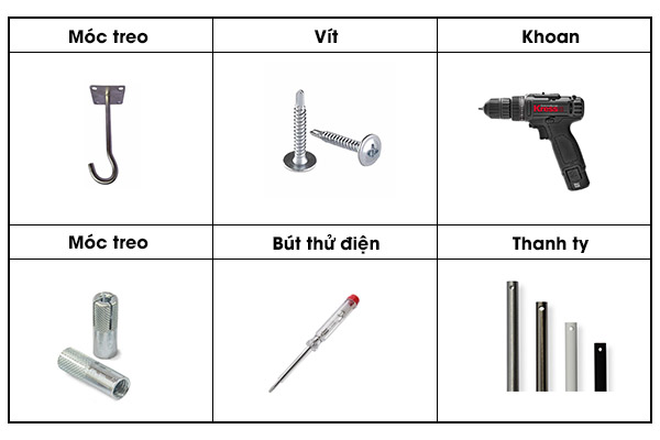 Các dụng cụ cơ bản cần chuẩn bị trước khi lắp