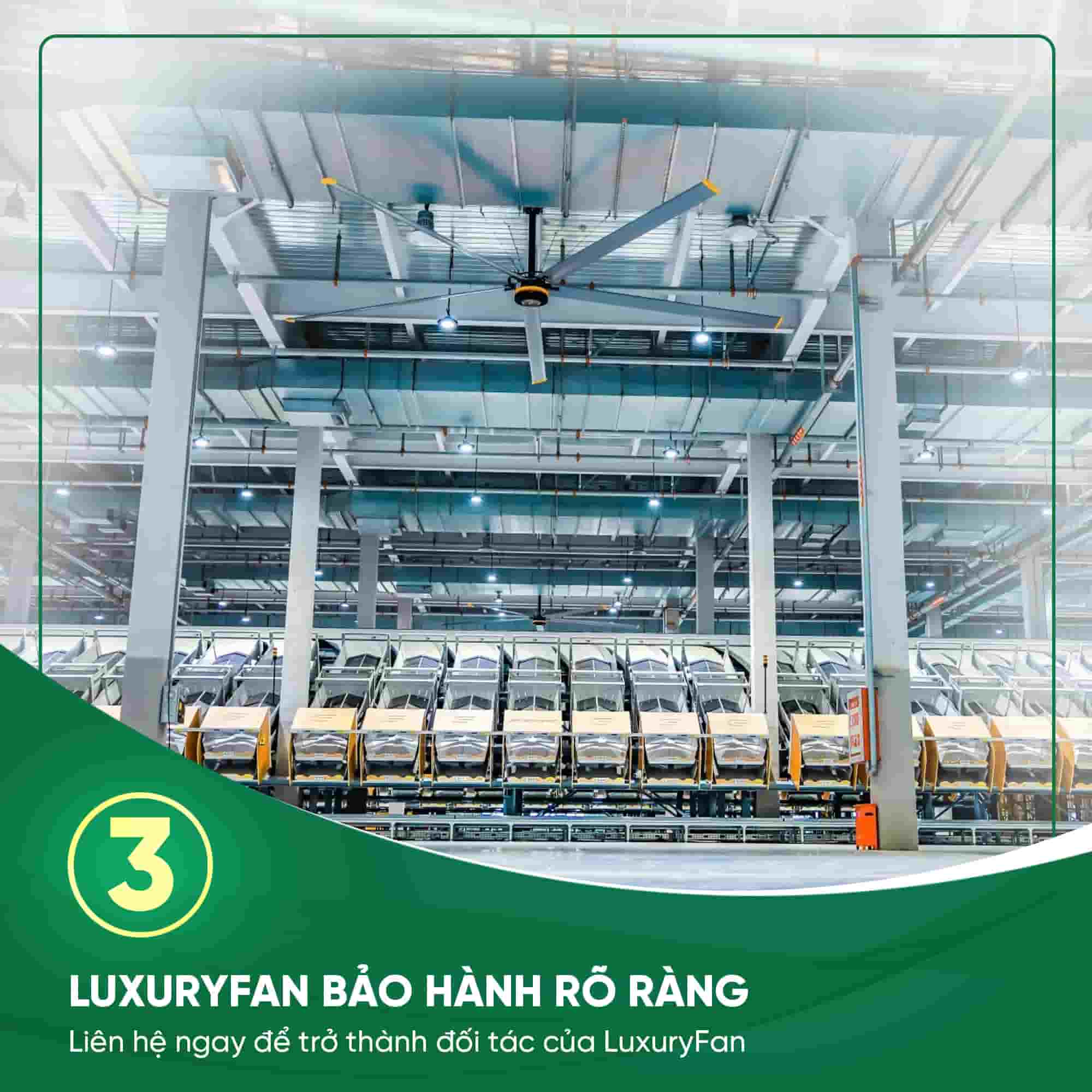 LuxuryFan bảo hành rõ ràng