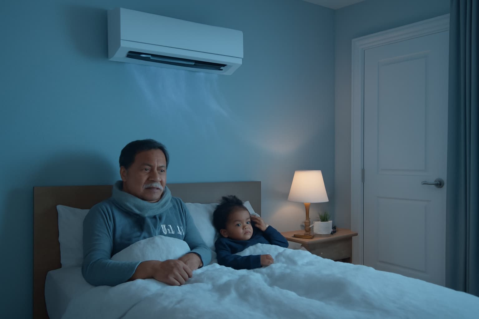 Người già và trẻ nhỏ sức đề kháng yếu khi sử dụng điều hòa phòng kín quá lâu