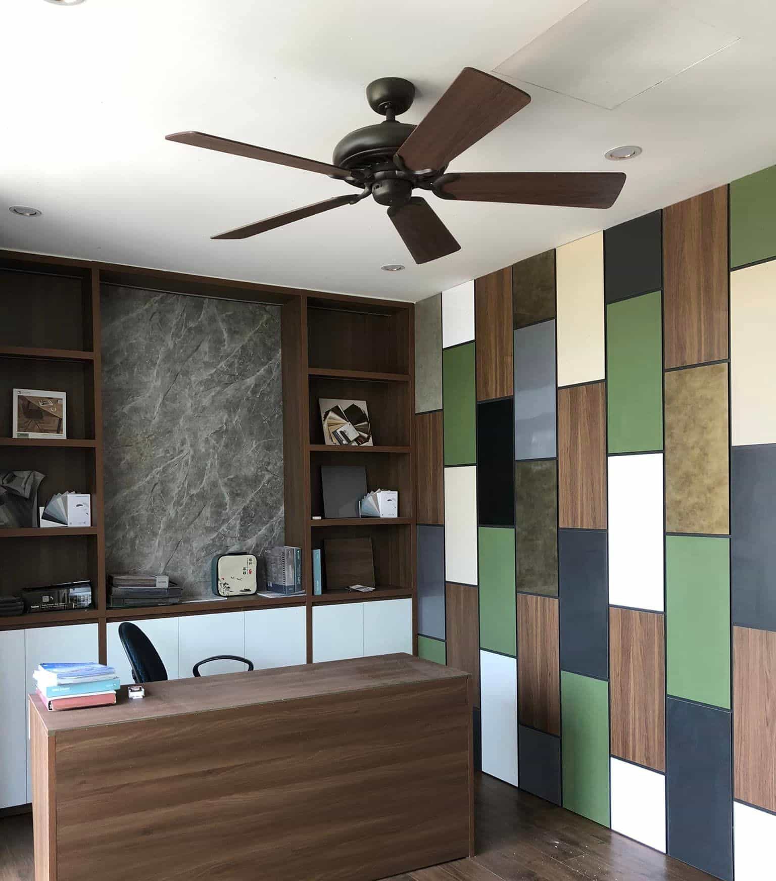Quạt trần văn phòng kết hợp hài hòa giữa thiết kế thanh lịch và vận hành bền bỉ