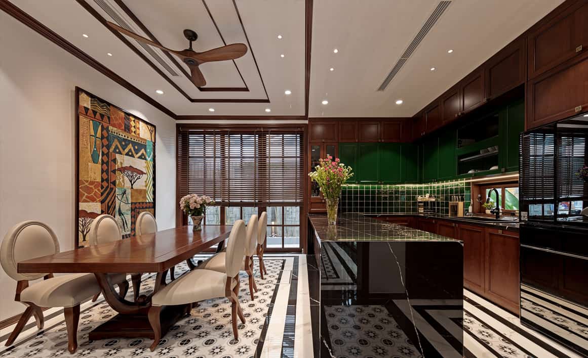 Quạt trần indochine cánh gỗ tự nhiên