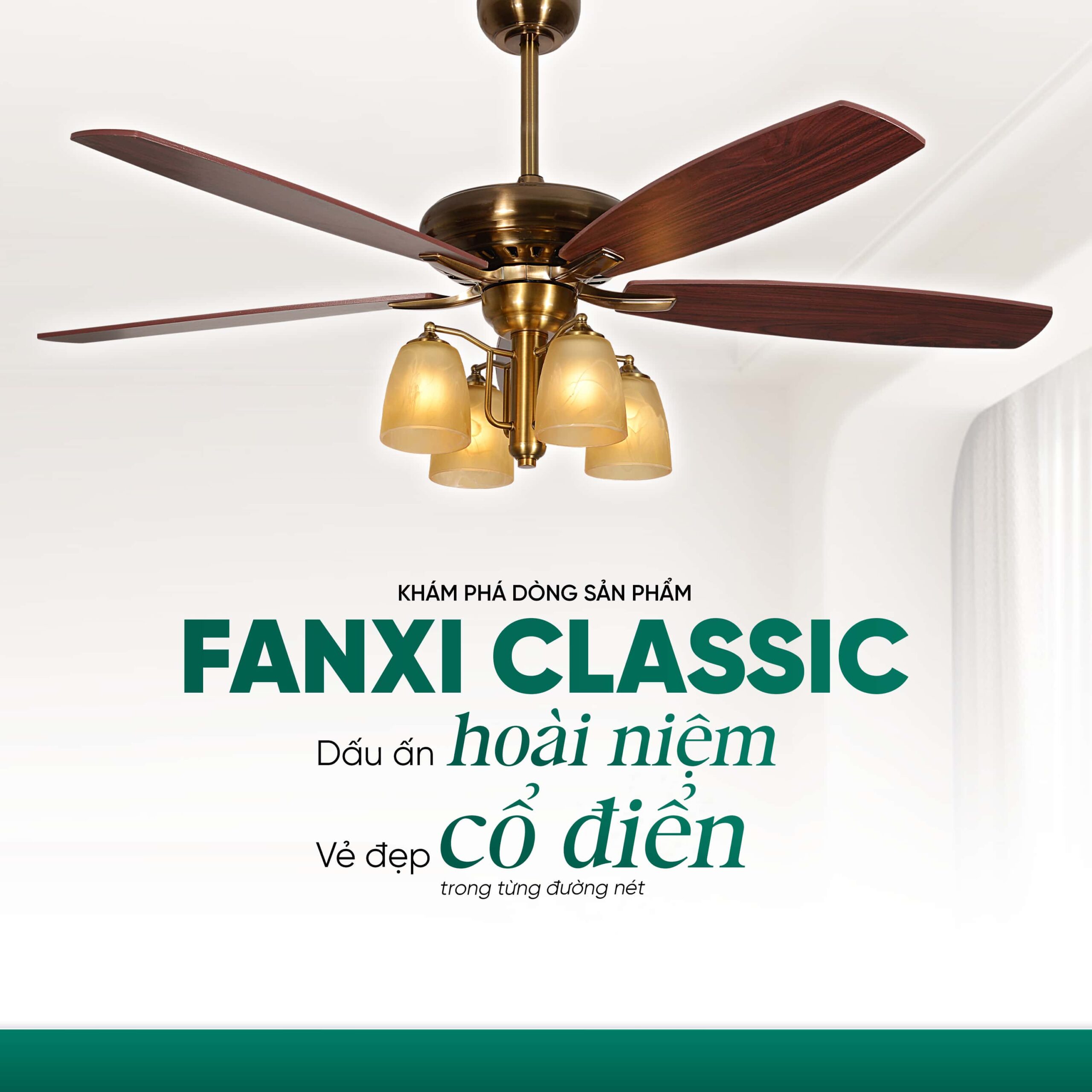 Fanxi Classic - Quạt trần đẳng cấp mang tinh thần cổ điển Mỹ