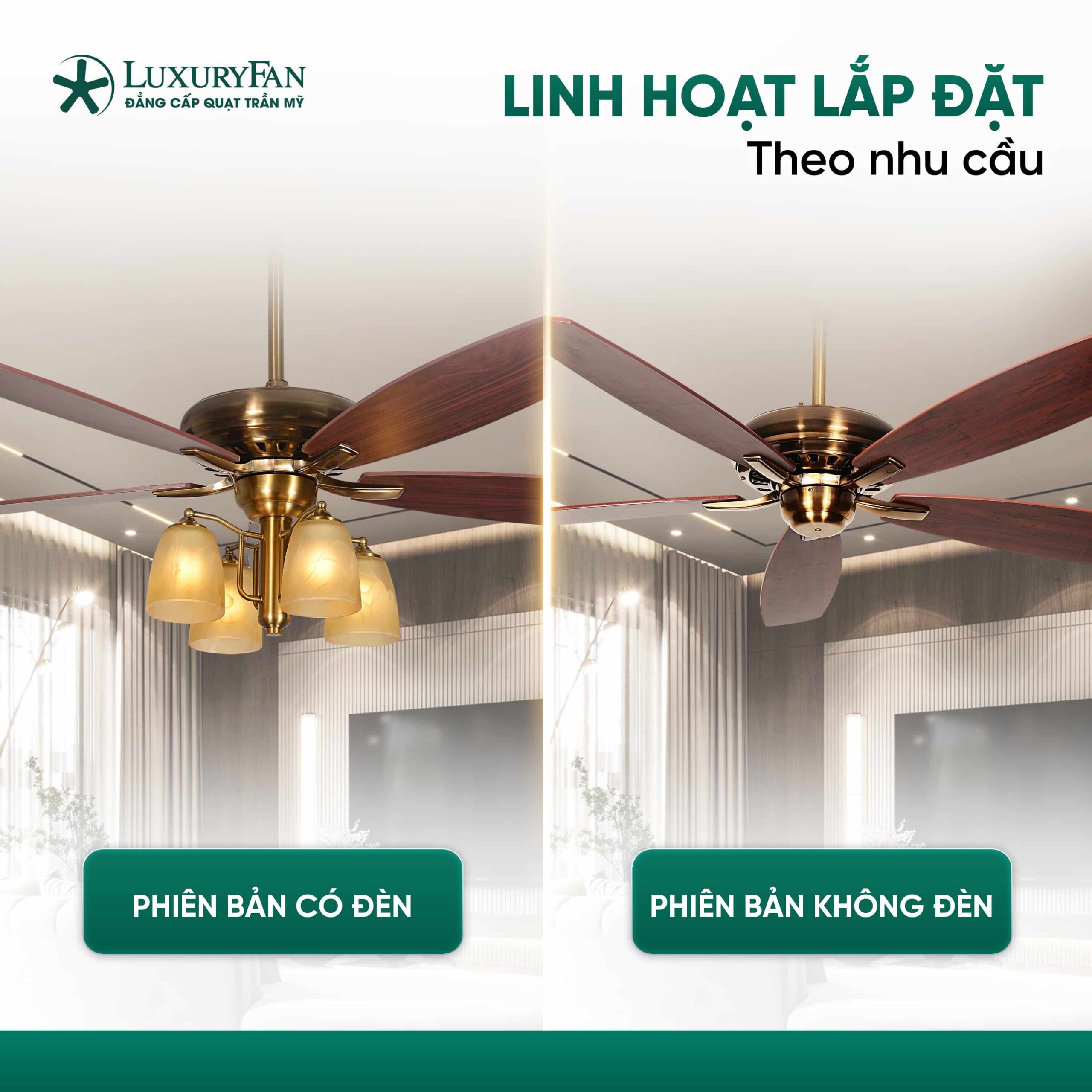 Fanxi Classic có thêm bản có đèn chao 4 bóng