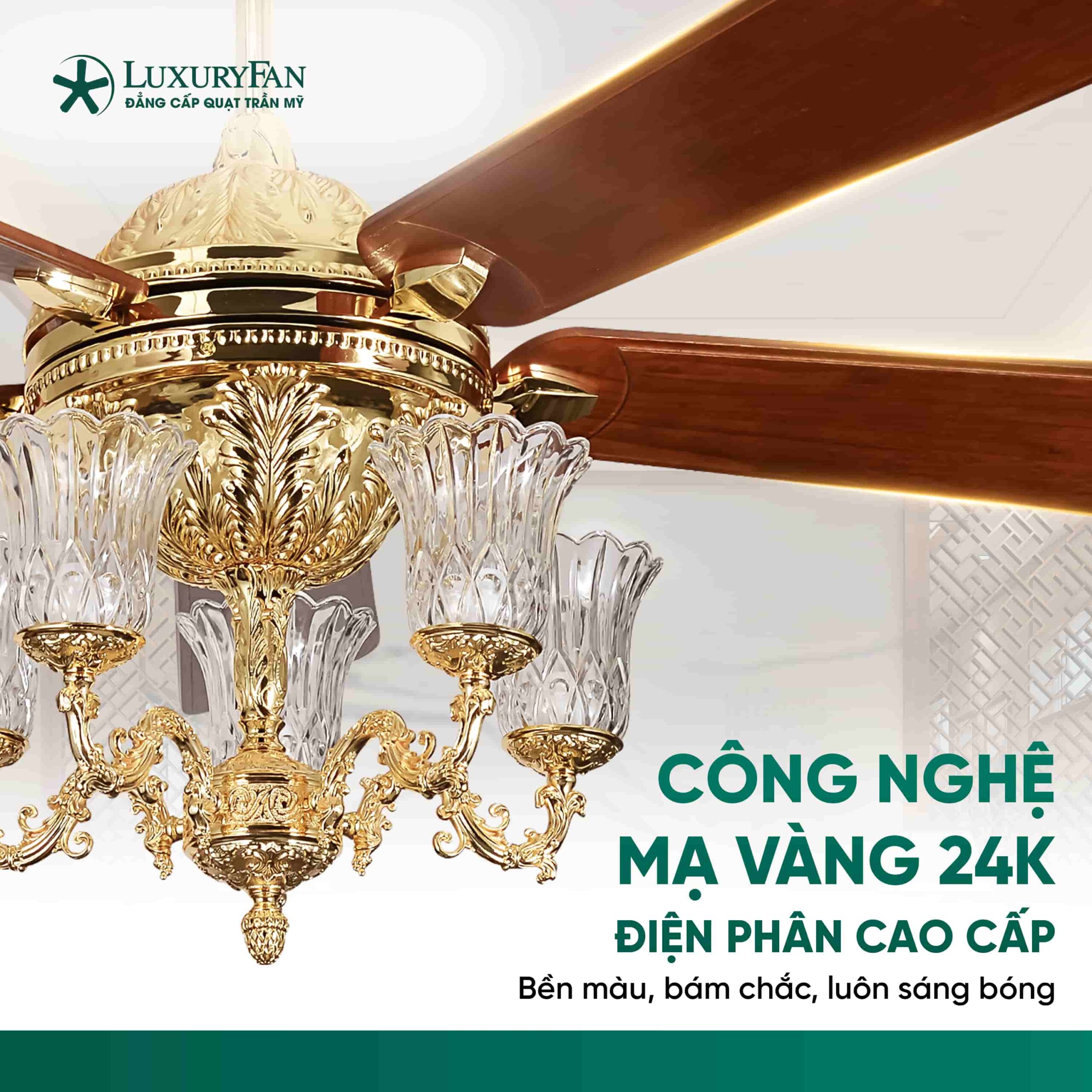 Công nghệ mạ vàng 24k điện phân cao cấp
