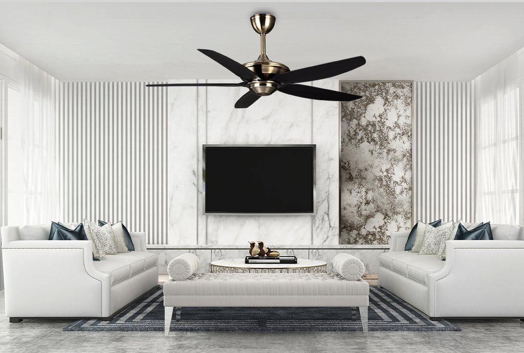 Quạt trần LuxAire Windy màu đồng