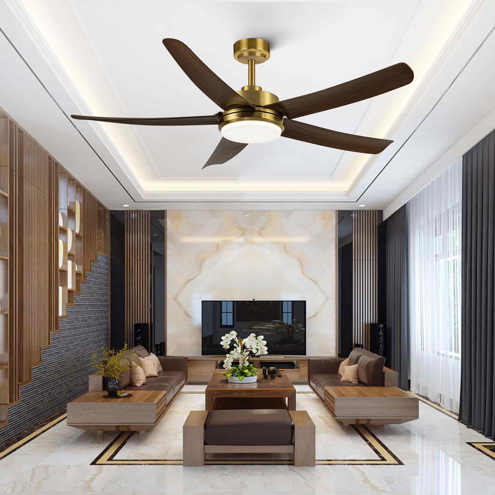 Quạt trần màu đồng LuxAire Windy II