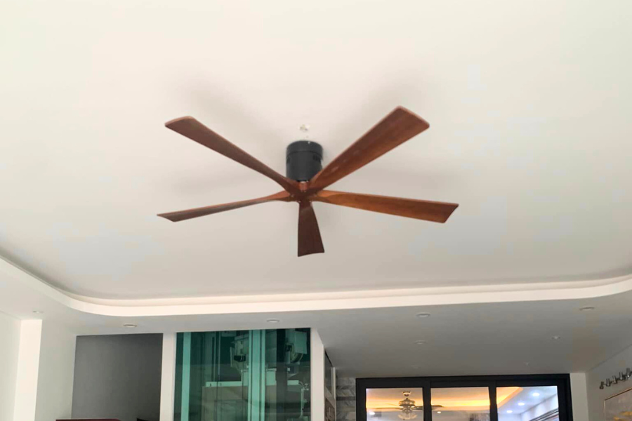 Quạt trần cánh gỗ tự nhiên nguyên khối