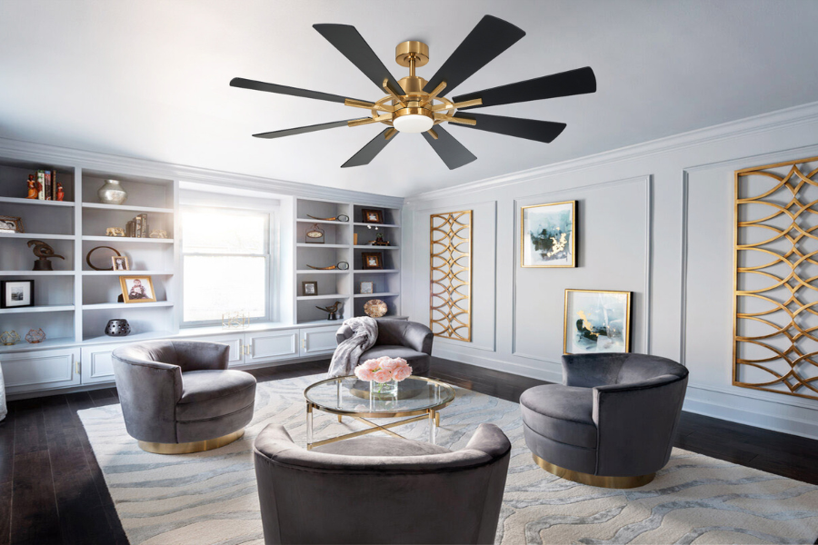 Quạt trần đèn LED hiện đại