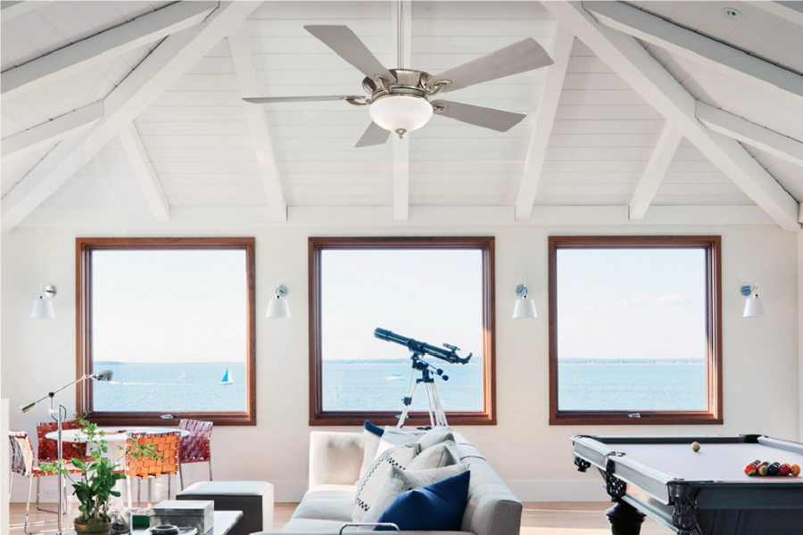 Quạt trần 5 cánh có đèn Minka Delano F70125PW