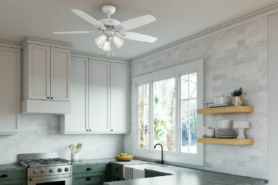 Quạt trần 5 cánh có đèn Hunter Builder Plus 50561