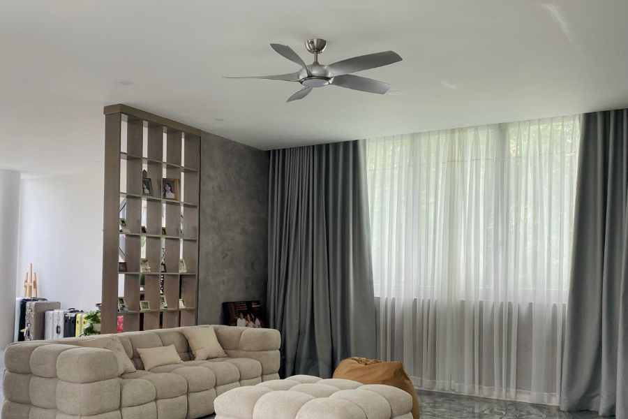 Quạt trần chung cư cho phòng khách