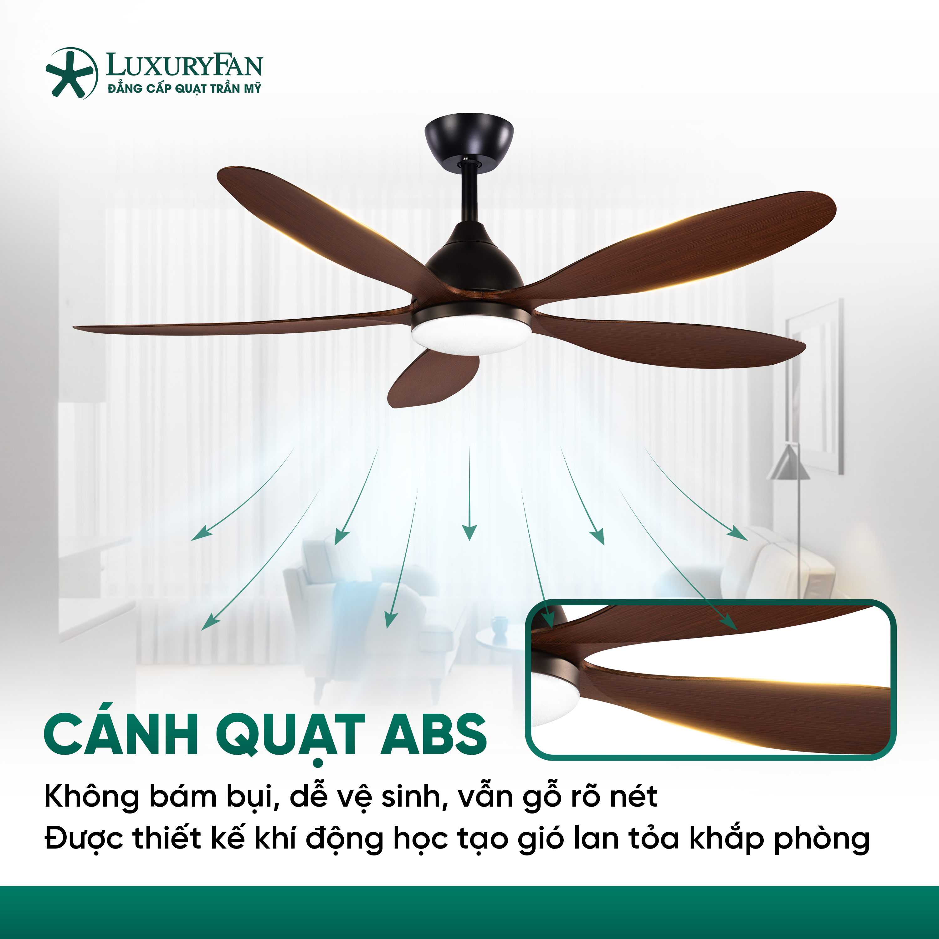 Chất liệu ABS cao cấp, bền bỉ, dễ vệ sinh