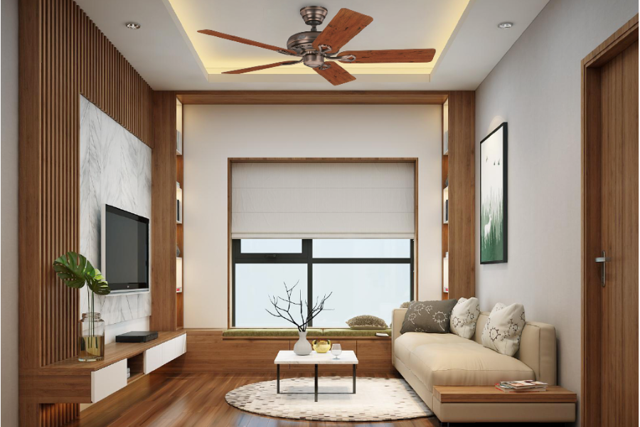 Quạt trần cánh gỗ Plywood