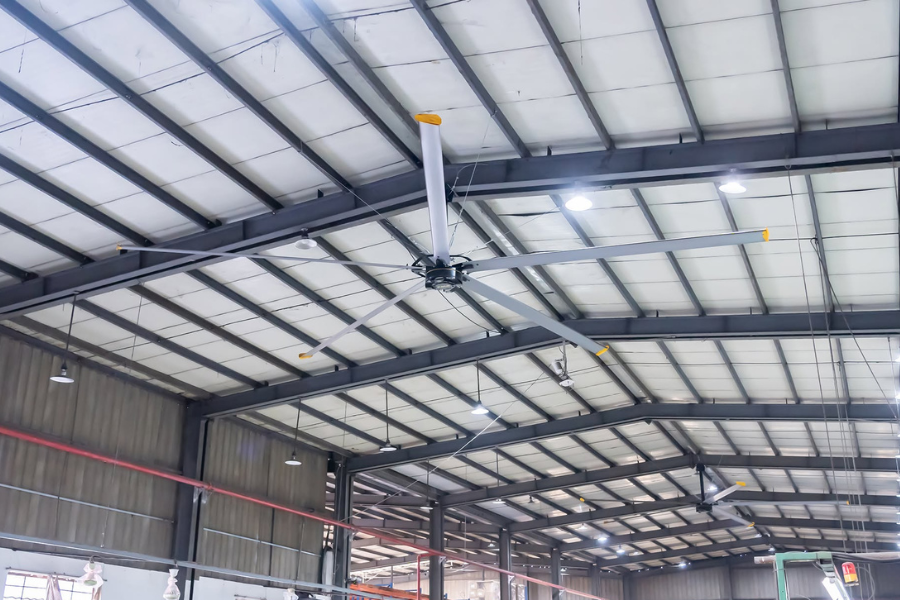 Đường kính của quạt trần công nghiệp HVLS có thể lên đến 7,3m