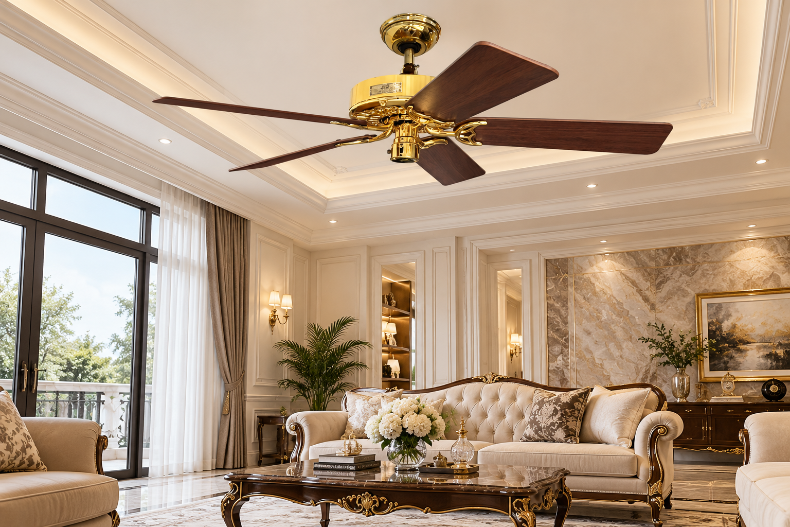 Top 6 mẫu quạt trần cho người giàu sang trọng, đẳng cấp nhất